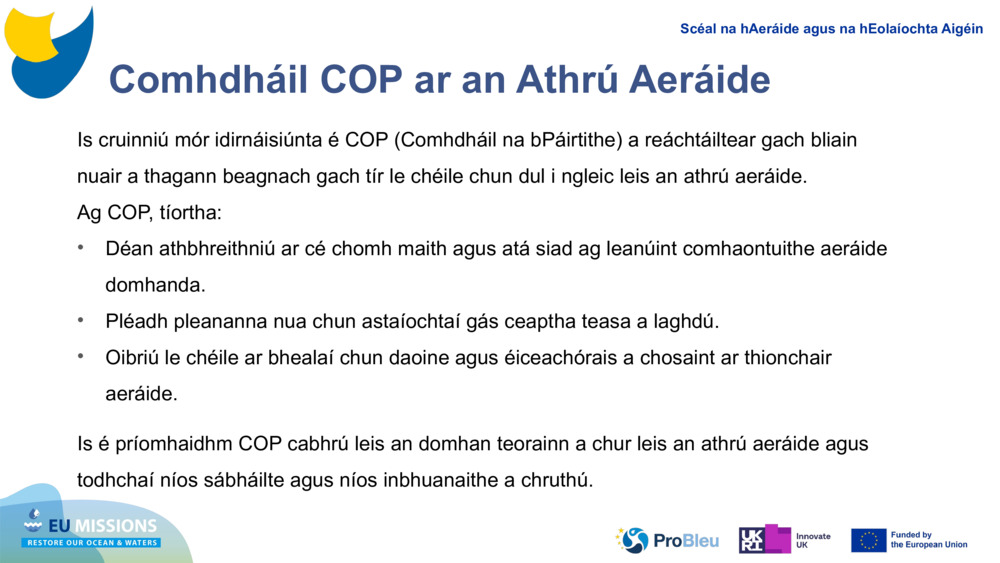 Comhdháil COP ar an Athrú Aeráide 