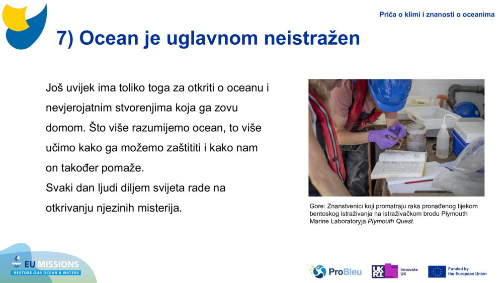 7) Ocean je uglavnom neistražen