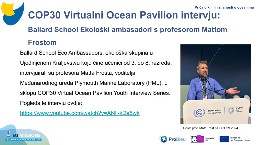 COP30 Virtualni Ocean Pavilion intervju: 