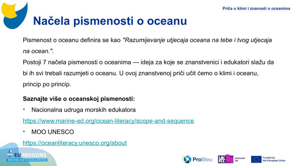 Načela pismenosti o oceanu