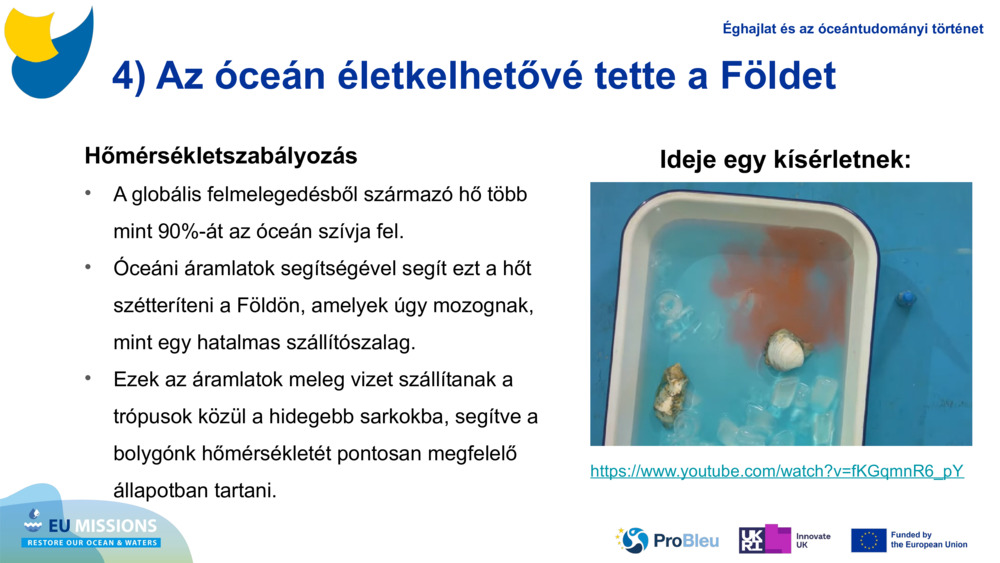 4) Az óceán életkelhetővé tette a Földet
