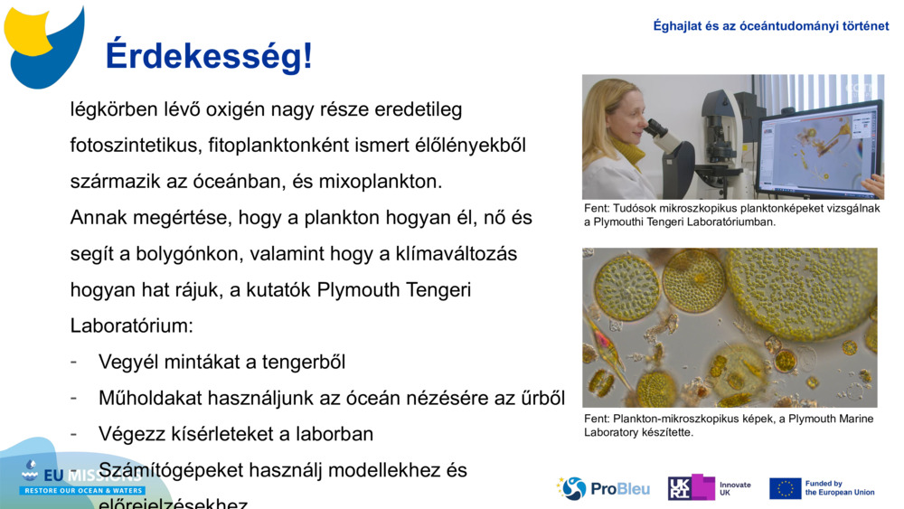 légkörben lévő oxigén nagy része eredetileg fotoszintetikus, fitoplanktonként ismert élőlényekből származik az óceánban, és 