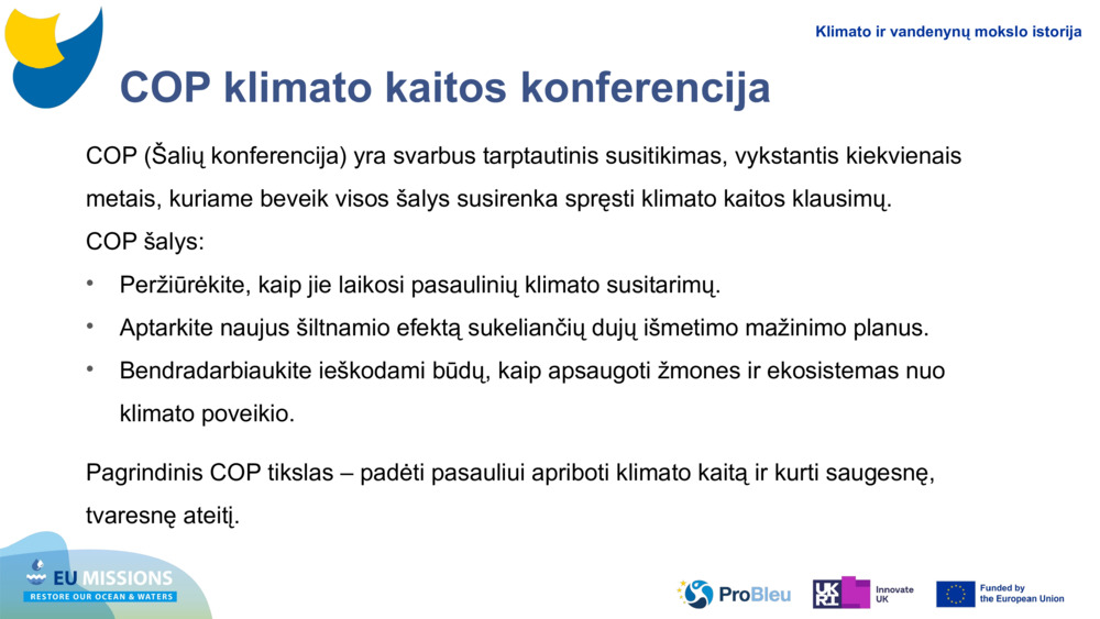 COP klimato kaitos konferencija 
