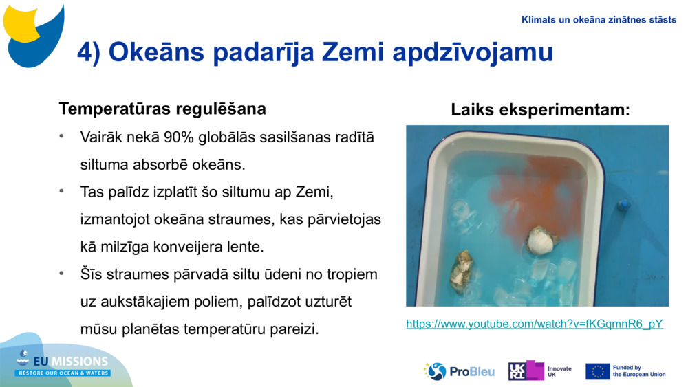 4) Okeāns padarīja Zemi apdzīvojamu