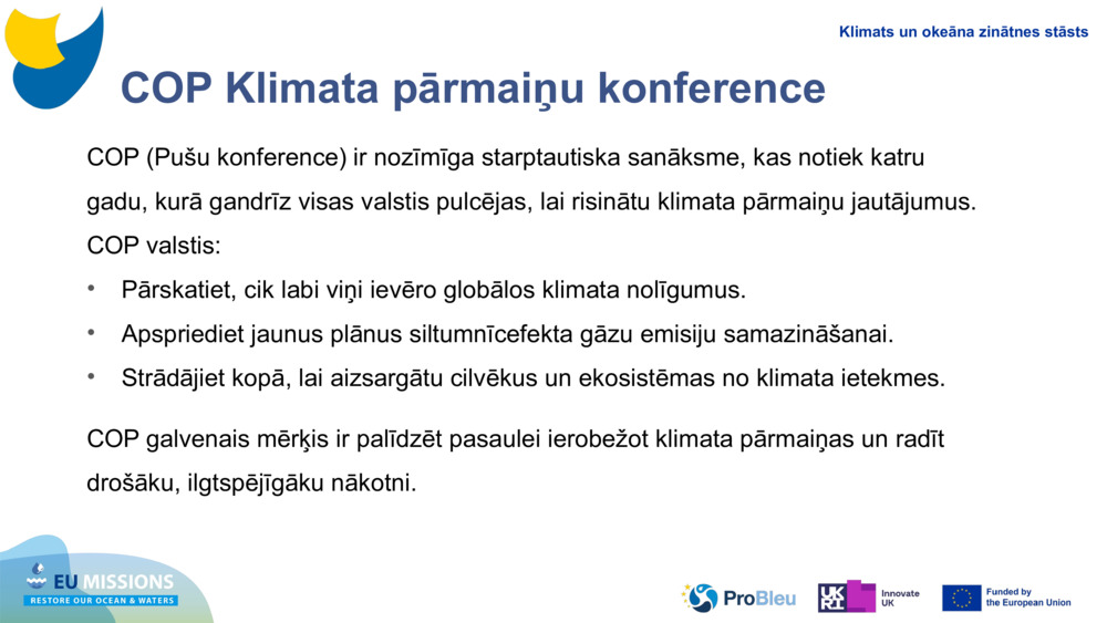 COP Klimata pārmaiņu konference 