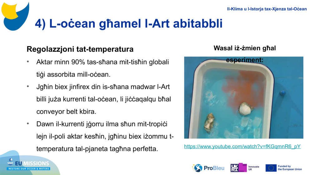 4) L-oċean għamel l-Art abitabbli