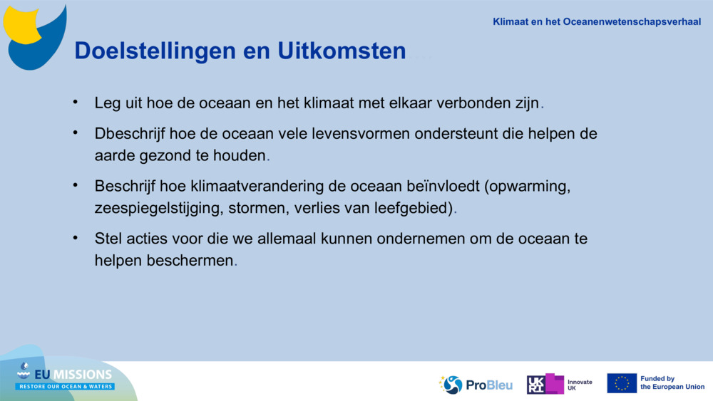 Doelstellingen en Uitkomsten