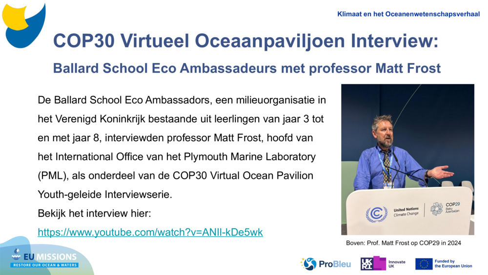COP30 Virtueel Oceaanpaviljoen Interview: 