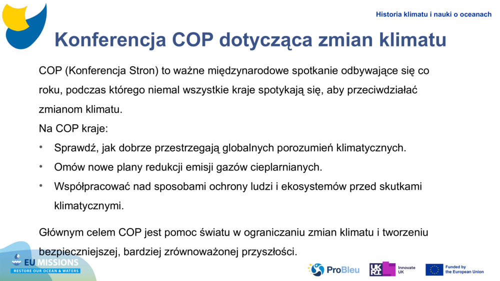 Konferencja COP dotycząca zmian klimatu 