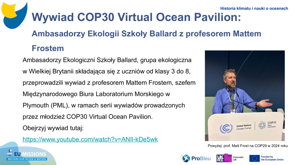 Wywiad COP30 Virtual Ocean Pavilion: 