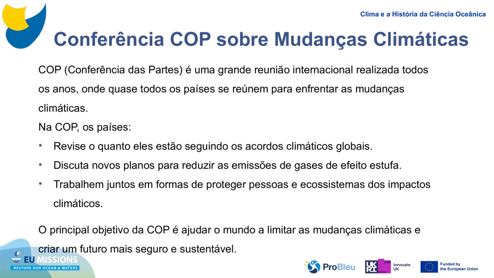 Conferência COP sobre Mudanças Climáticas 