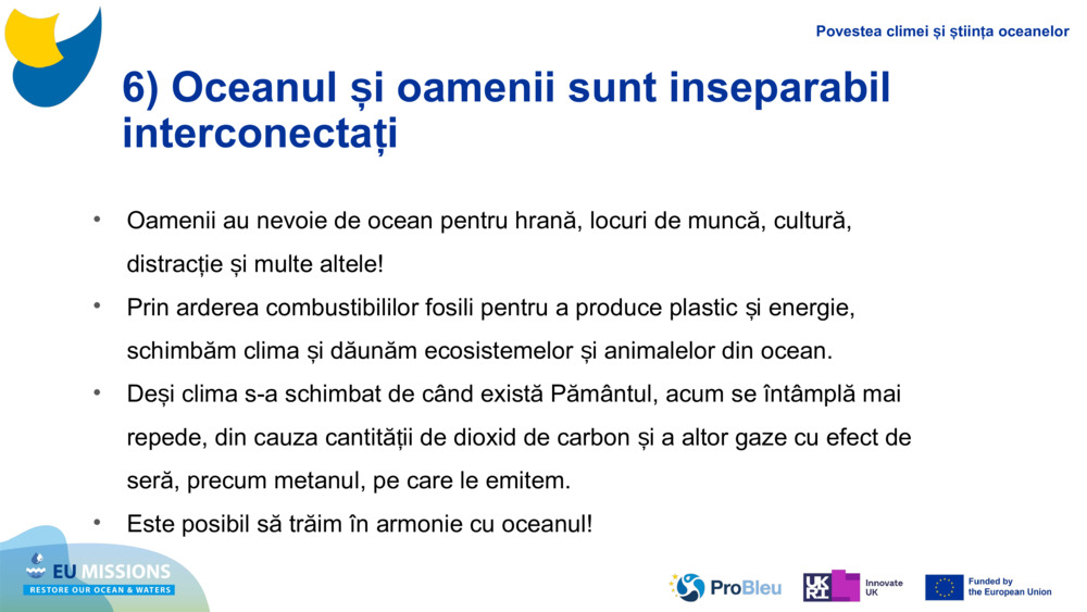 6) Oceanul și oamenii sunt inseparabil interconectați