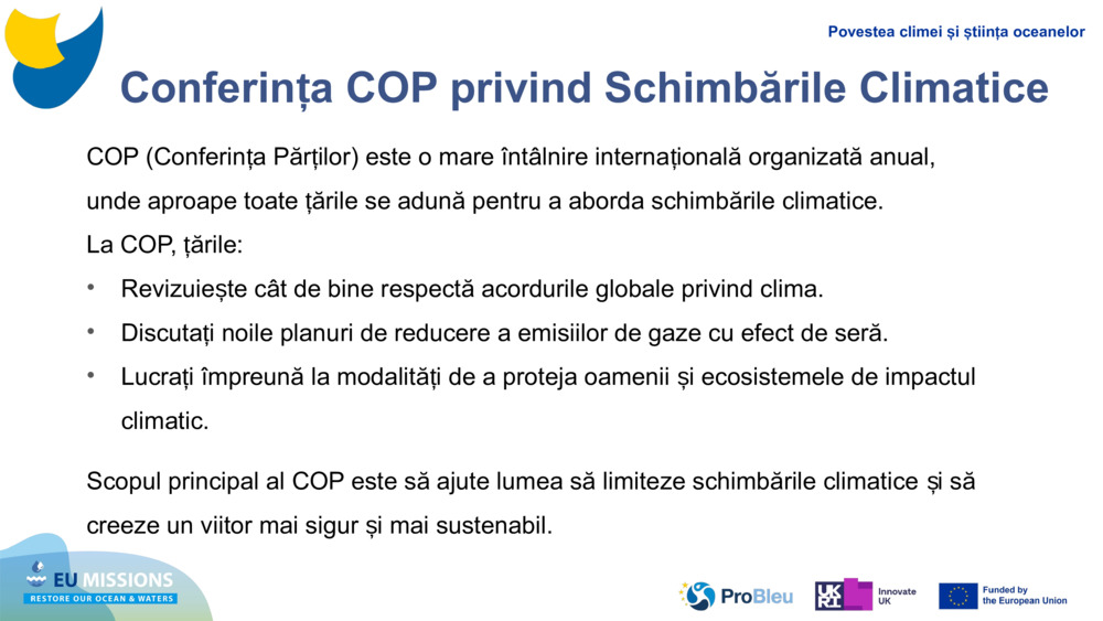 Conferința COP privind Schimbările Climatice 