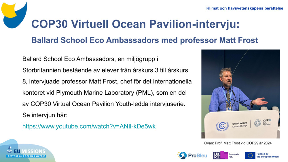 COP30 Virtuell Ocean Pavilion-intervju: 