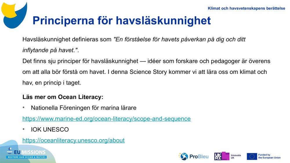 Principerna för havsläskunnighet