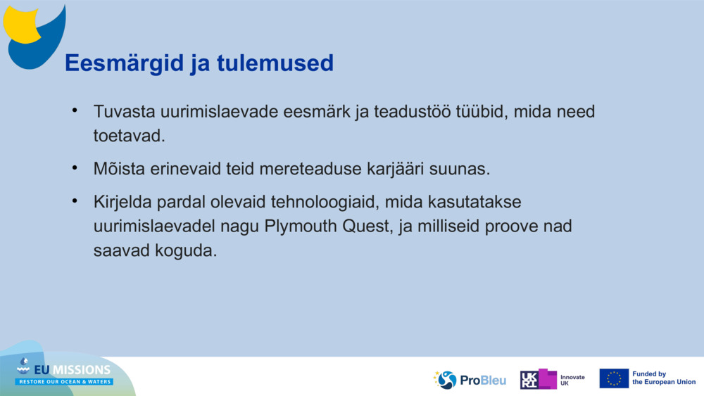 Eesmärgid ja tulemused