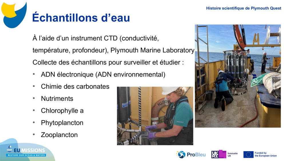 Échantillons d’eau