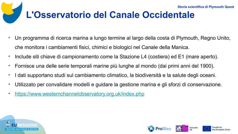 L'Osservatorio del Canale Occidentale