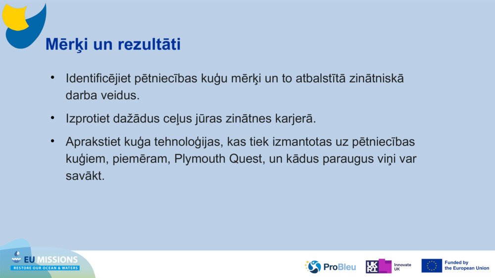 Mērķi un rezultāti