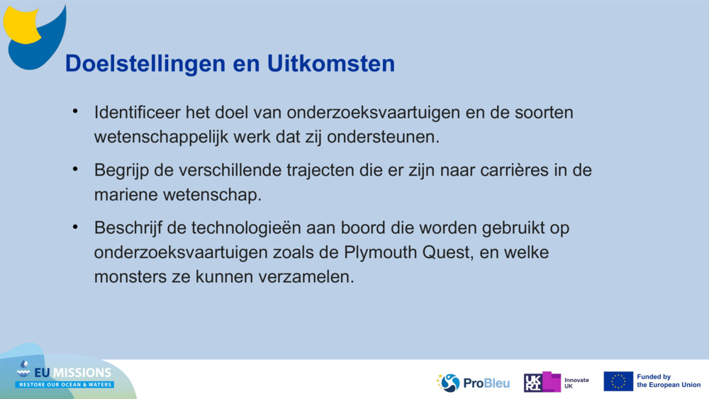 Doelstellingen en Uitkomsten