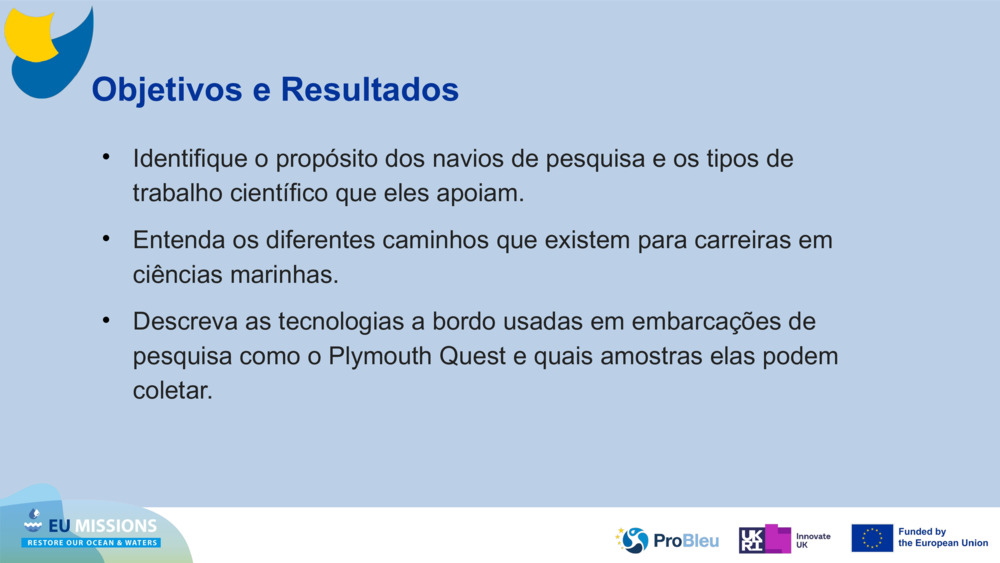 Objetivos e Resultados