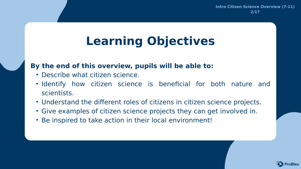 Réamhrá Forbhreathnú ar Eolaíocht na Saoránach (7-11) 2/17