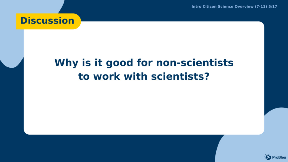 Einführung in Citizen Science Überblick (7-11) 17.5.